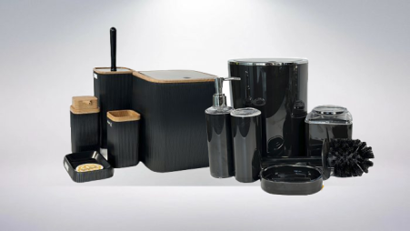 Image 14 Набір для ванної кімнати із чорного пластику